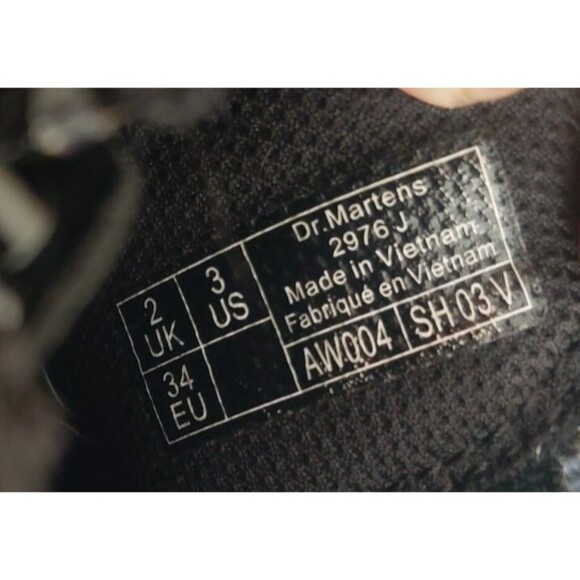 Dr. Martens Black Leather Chelsea Boot Pull On Boots Kids Size 3 2976J - Picture 10 of 11